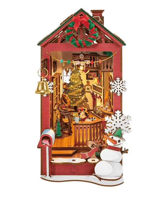 Book Nook Christmas Indoor Scene