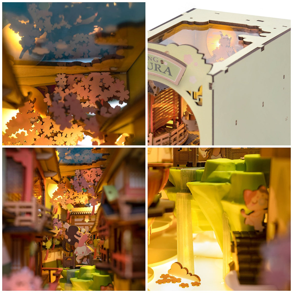 Book Nook Falling Sakura details produit