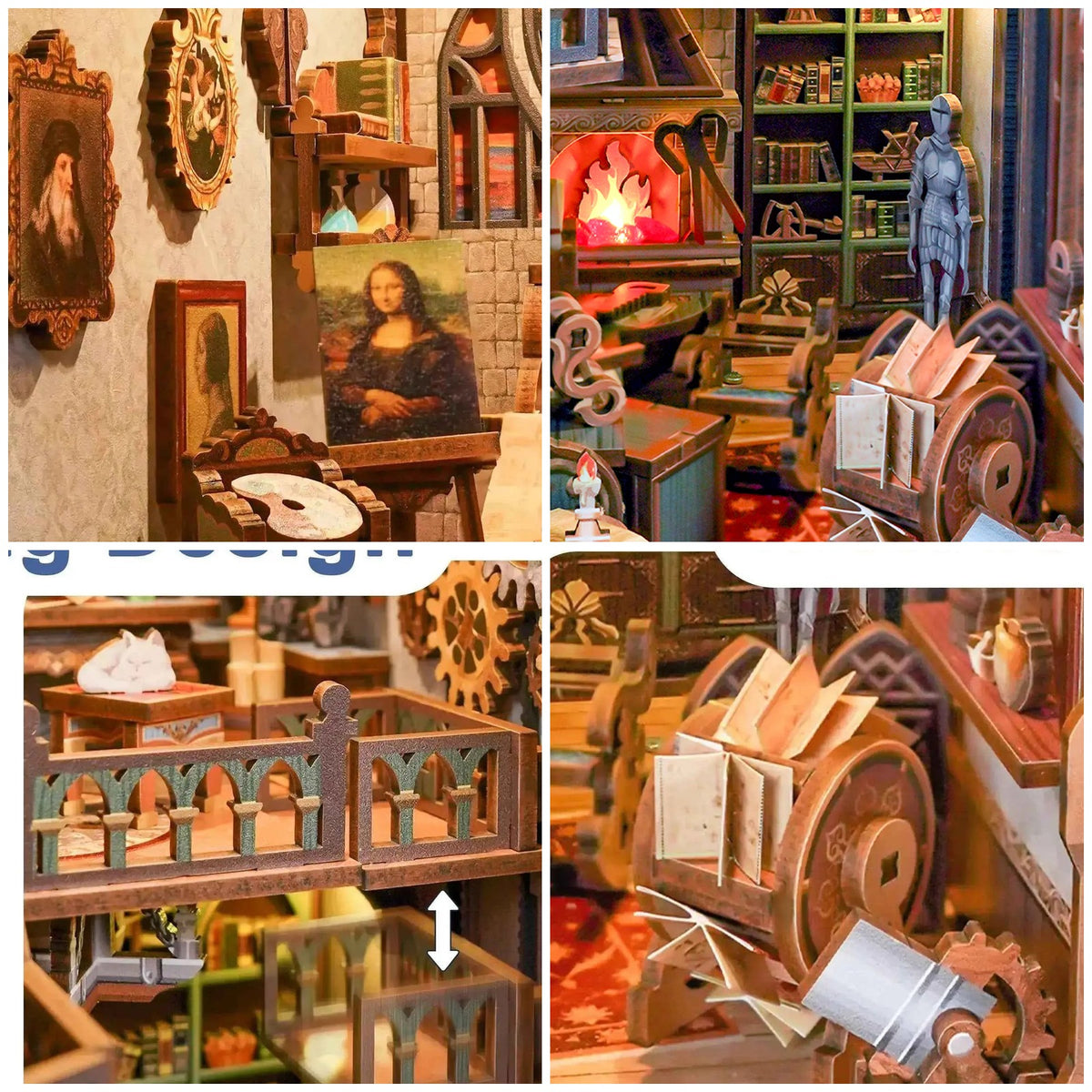 Book Nook Leonardo Da Vinci details produit