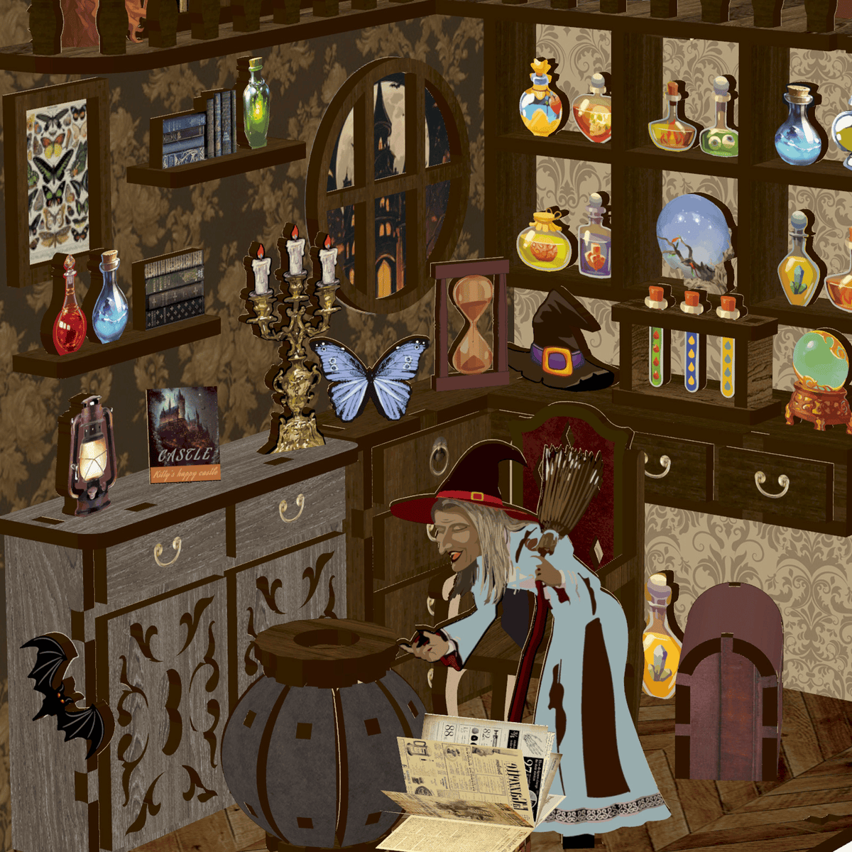 Book nook Magic Night