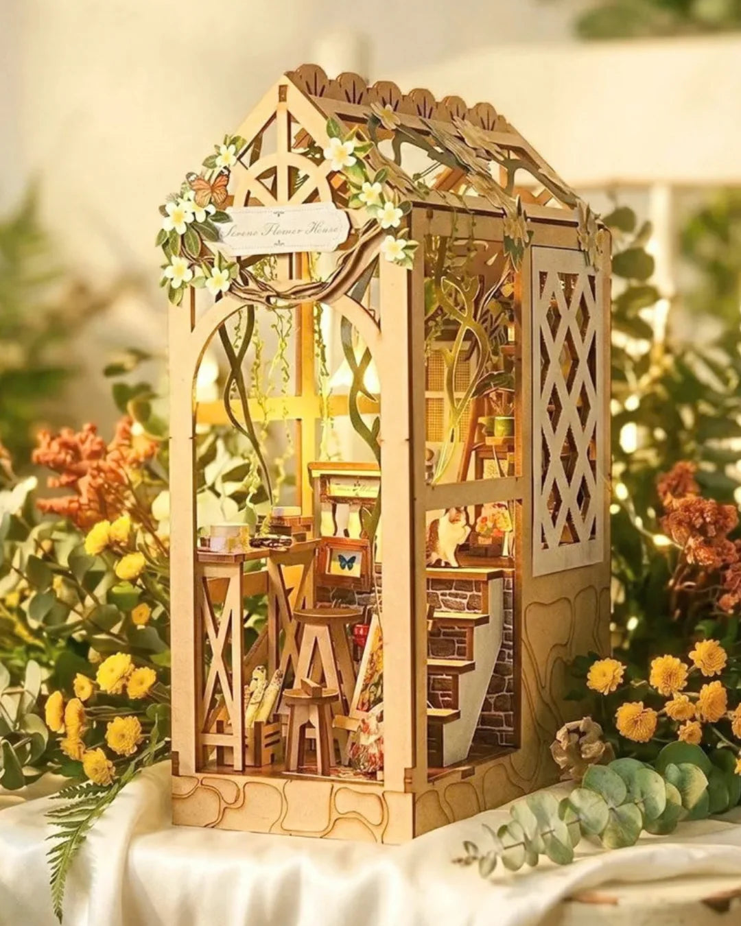 Book Nook Serene Flower House