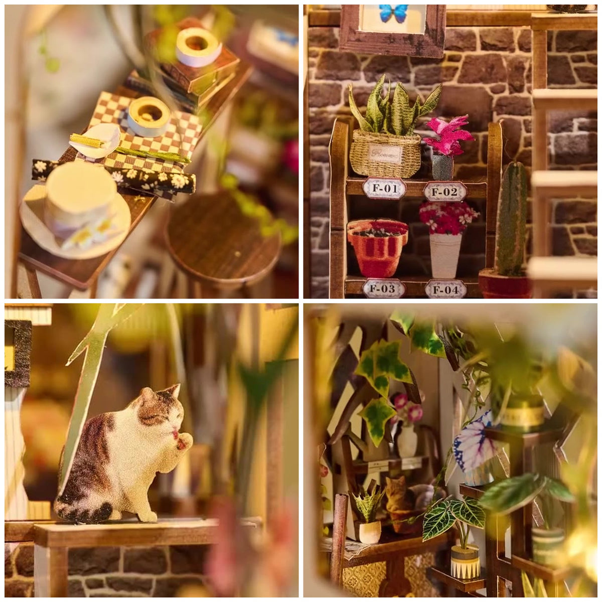 Book Nook Serene Flower House details produit