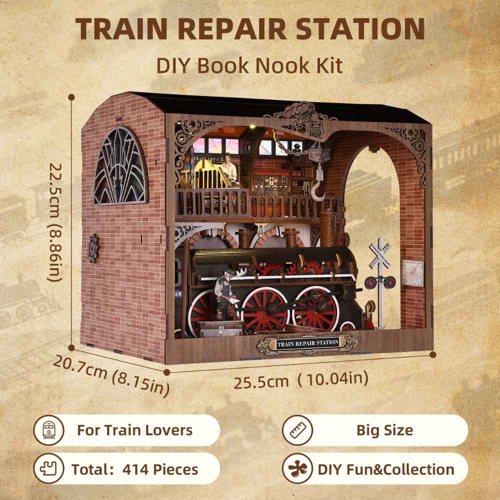 Book Nook Train Repair Station