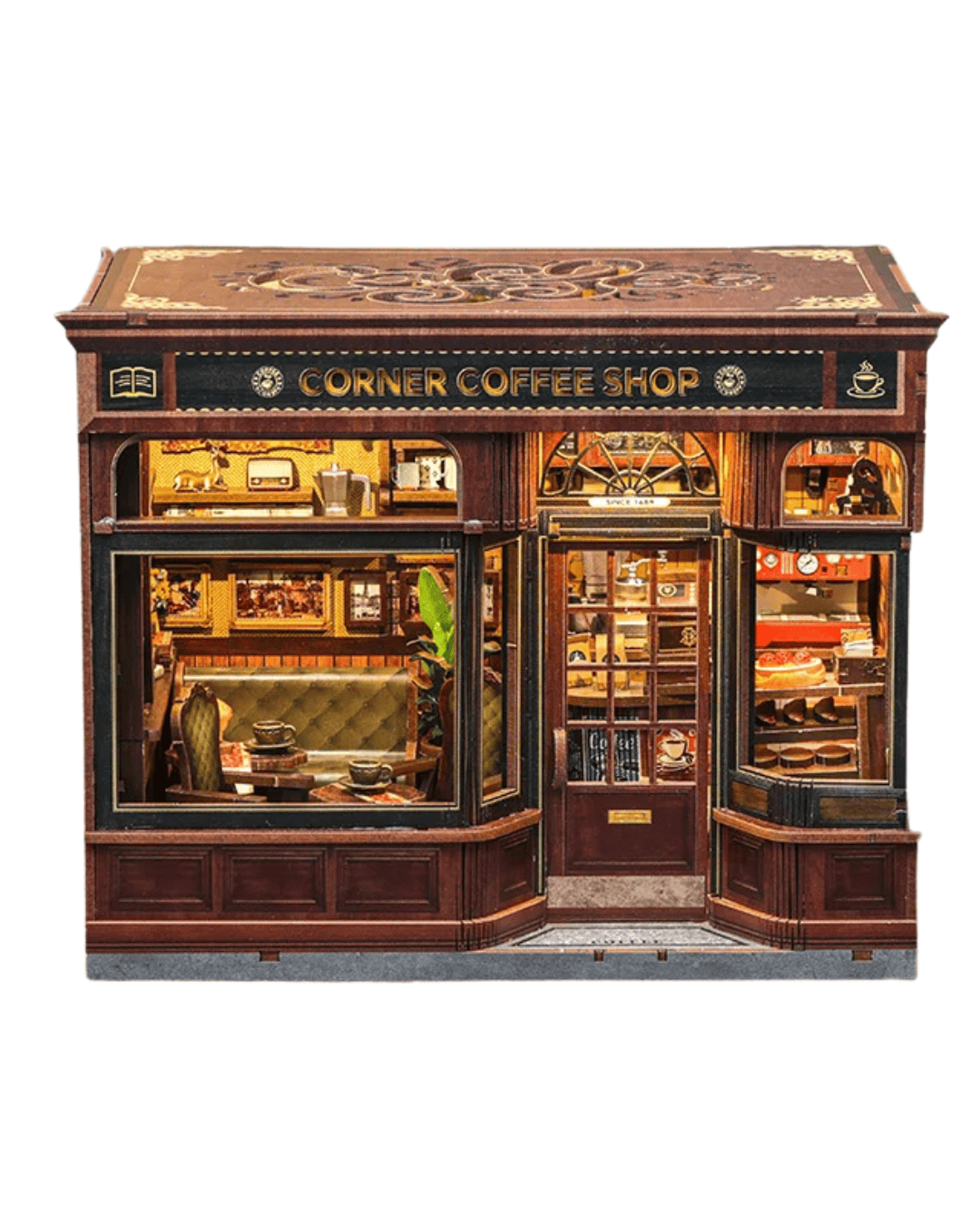 Maison Miniature Corner Coffee Shop