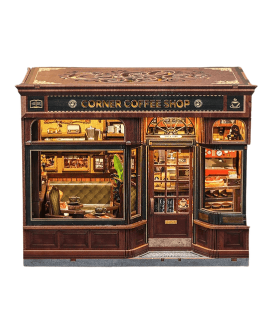 Maison Miniature Corner Coffee Shop