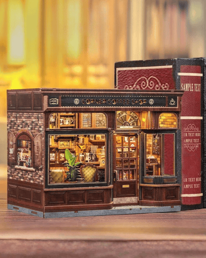 Maison Miniature Corner Coffee Shop